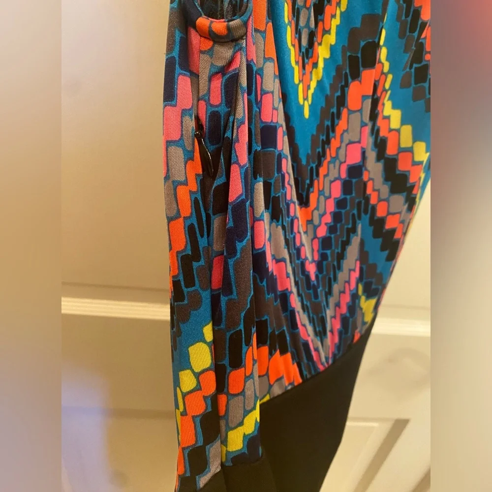 Trina Turk Ruth Later Gator Ruffle Dress Sz 2 - Picture 3 of 5